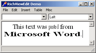 Colado do Microsoft Word